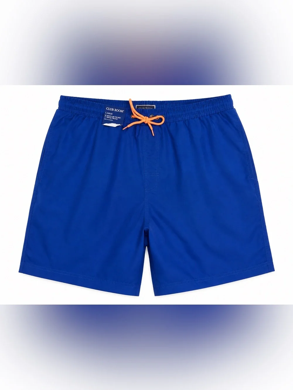 Club Room Royal Blue Swim Trunks with Orange Drawstring